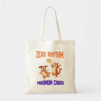 Noll Rytm Maximalt Kaos Rolig Hund & Katt Totebag Tygkasse