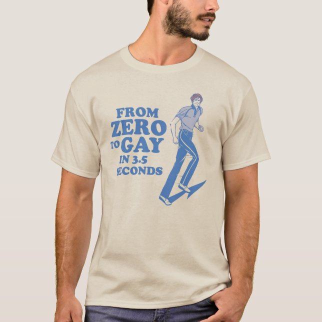 NOLL TILL HOMO PÅ 3 SEKUNDER T SHIRT (Framsida)
