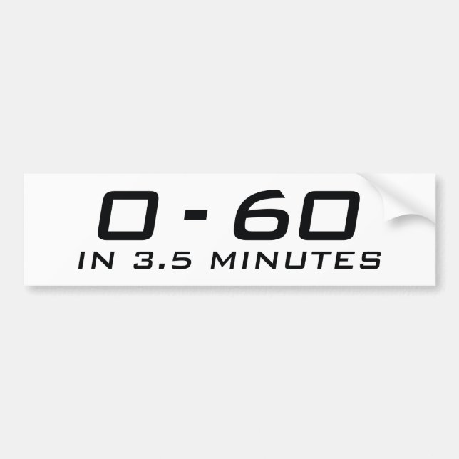 Noll till sextio i 3,5 minuter bildekal (Framsidan)