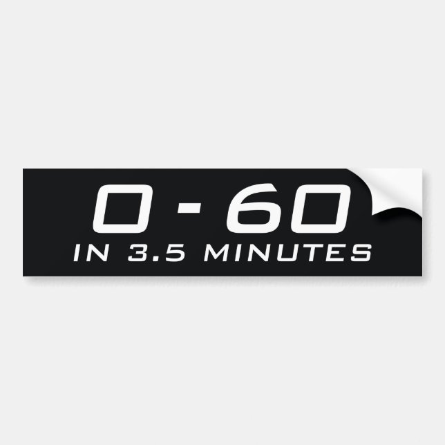 Noll till sextio i 3,5 minuter bildekal (Framsidan)