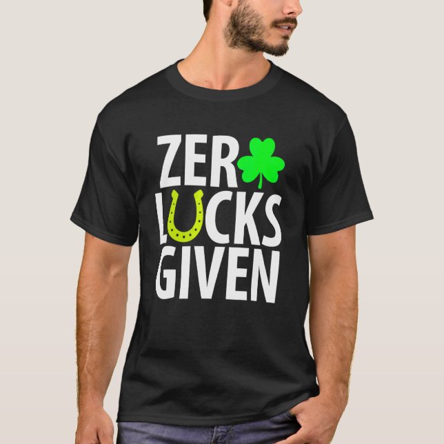Noll Tur given från Funny Shamrock St patricks day T Shirt (Framsida)