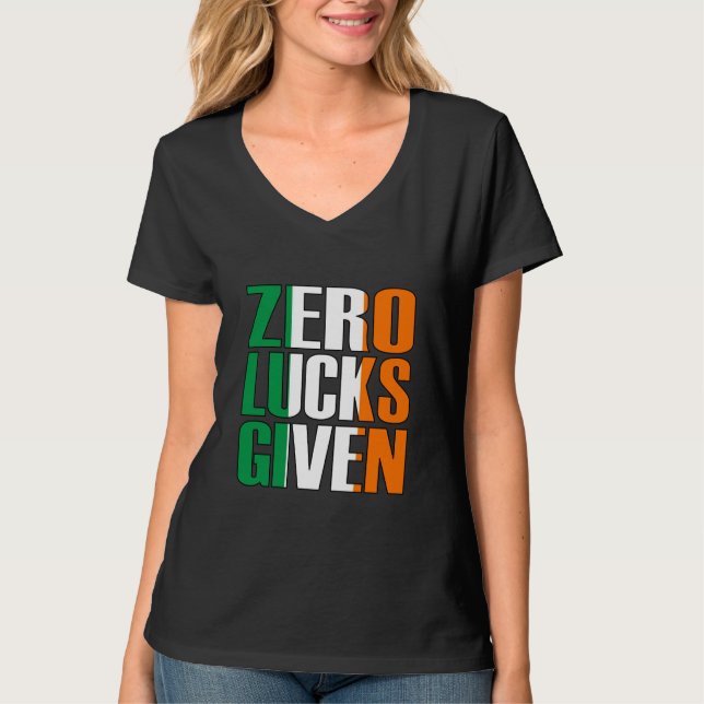Noll Tur given, Offensiv St Patricks Day T Shirt (Framsida)