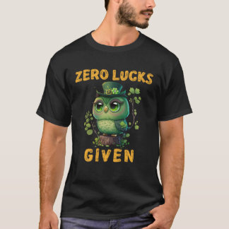 Noll tur given Söt uggla St Patricks dag fest W T Shirt