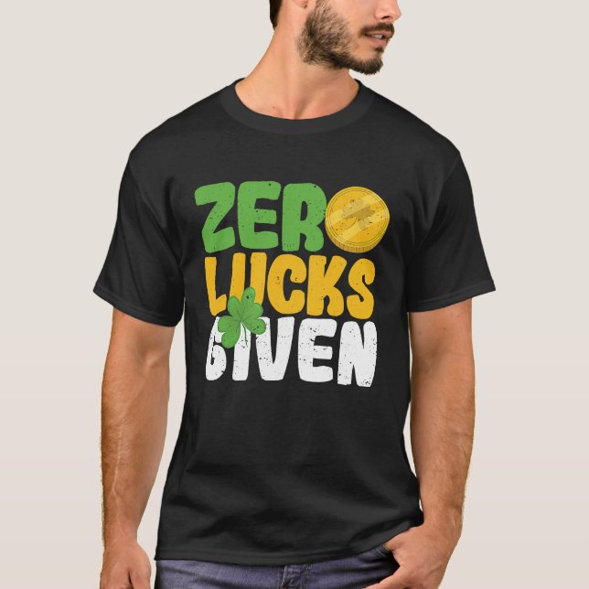 Noll Tur given vid Funny Saint patrick's day Shamr T Shirt (Framsida)