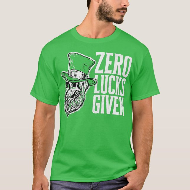 Noll-Tur med udda St patricks day Skull T Shirt (Framsida)