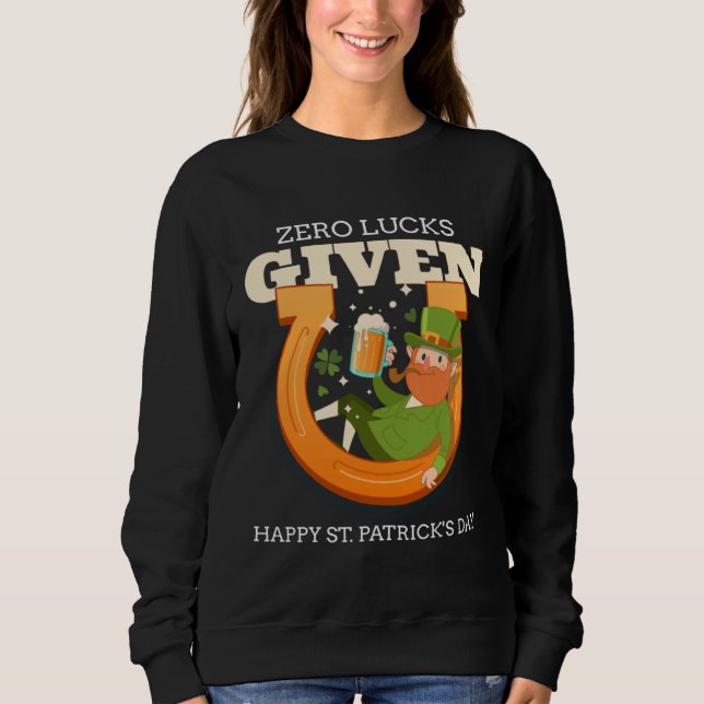 Noll turer ges Rolig St Patrick's Day St Paddys  T Shirt (Framsida)