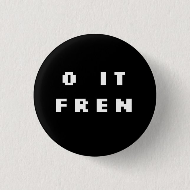 NOLLA DET FREN-emblem (INV) Knapp (Framsida)