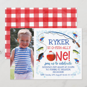 Nolla-fisk-bundsförvant en födelsedaginbjudan inbjudningar