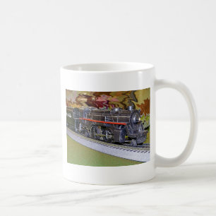 Nolla-fjäll modellerar tåg kaffemugg