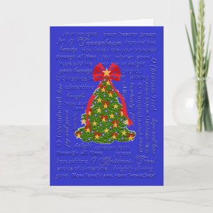 Nolla-julgrankort, nolla-Tannenbaum sång, lyrisk Helgkort