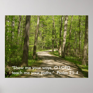 Nolla-lorden, undervisar mig dina vägar. Psalm 25 Poster