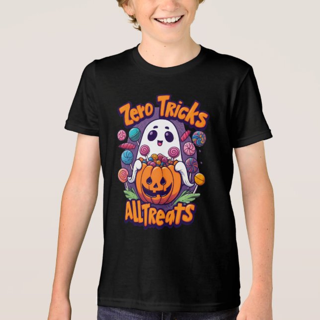 Nolla Tricks, alla Treats - Cute Funny Halloween T Shirt (Framsida)