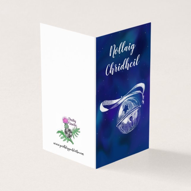 Nollaig Chridheil blue Kort (Utsida)