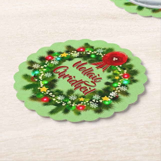 Nollaig Chridheil Scottish jul Underlägg Papper (Vinklad)