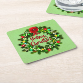 Nollaig Chridheil Scottish jul Underlägg Papper Kvadrat