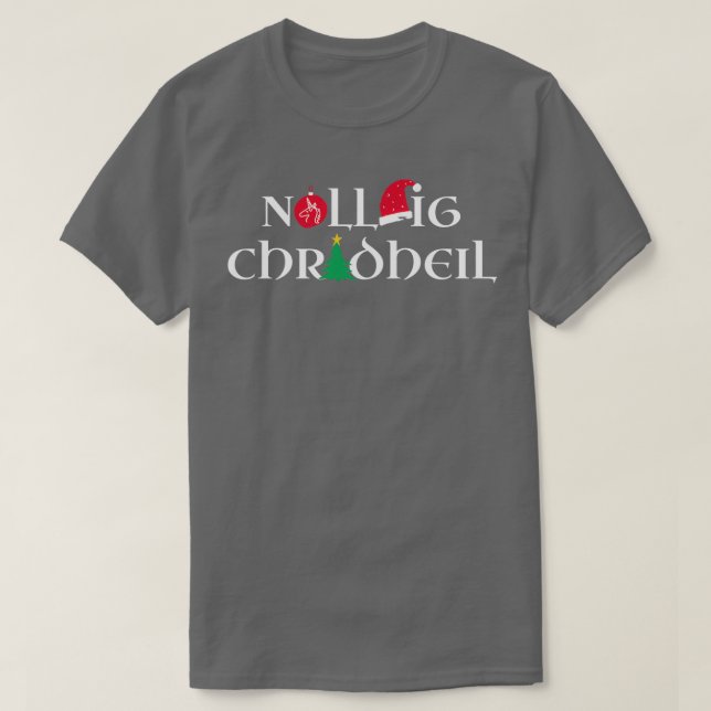 Nollaig Chridheil Unicorn God jul Celtic T Shirt (Design framsida)