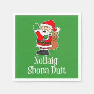 Nollaig Shona Duit Irish jultomten Pappersservett