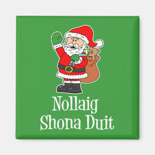 Nollaig Shona Duit irländsk jul Santa Magnet
