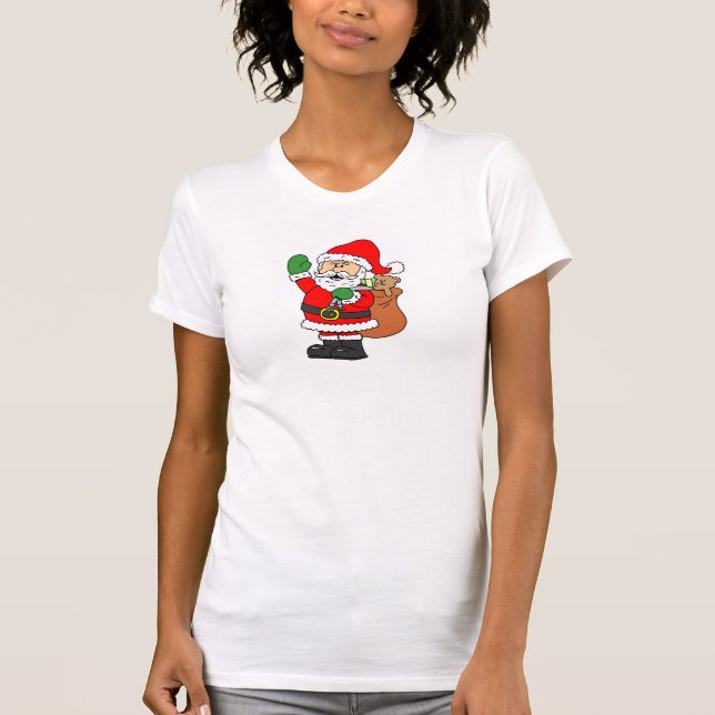 Nollaig Shona Duit irländsk jul Santa T Shirt (Framsida)