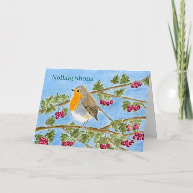 Nollaig Shona julkort Helgkort (Framsida)
