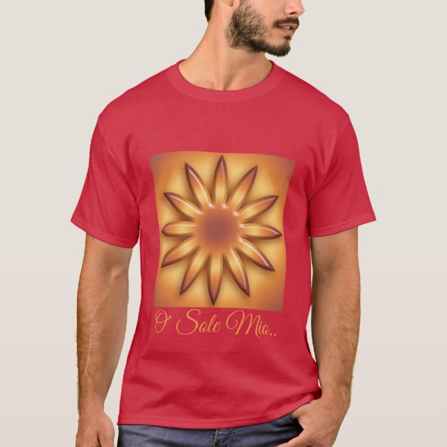 Nollan sular Mio. Abstrakt geometrisk Tee (Framsida)