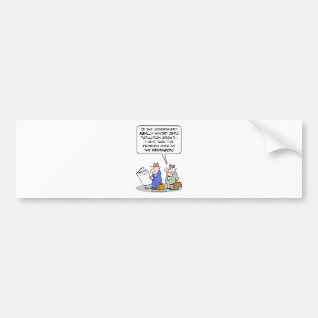 nollbefolkningtillväxtpentagon bildekal (Framsidan)