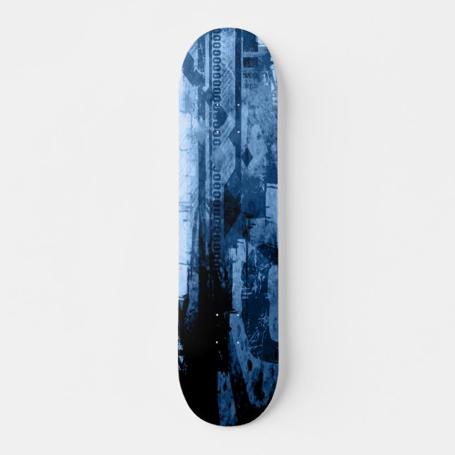 NollDäck-Blått Skateboard Bräda 19,5 Cm (Framsida)