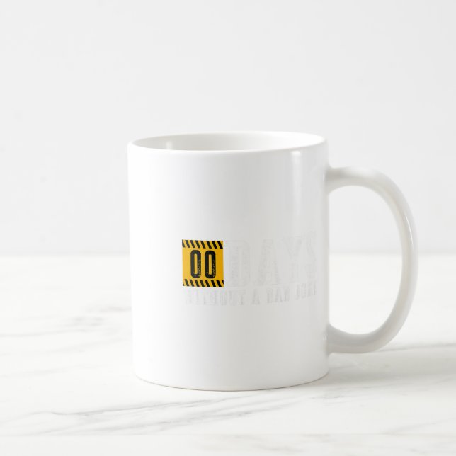 Nolldagar utan Pappa-joke Funny Fars dag Gif Kaffemugg (Höger)