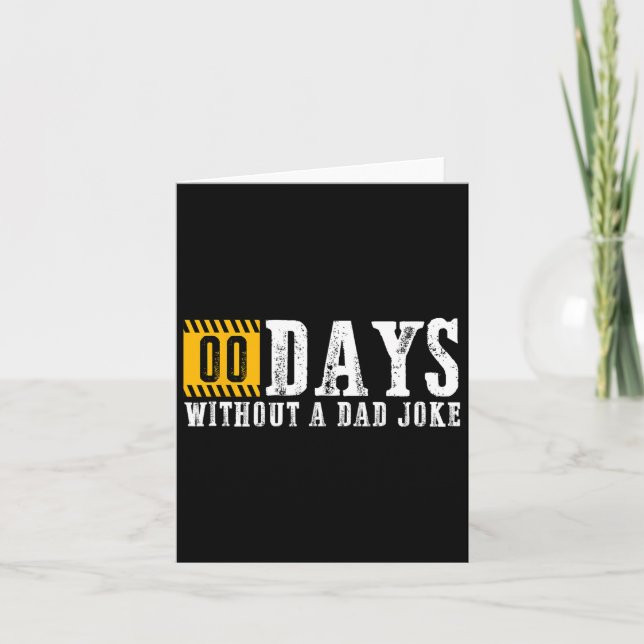 Nolldagar utan Pappa-joke Funny Fars dag Gif Kort (Framsida)
