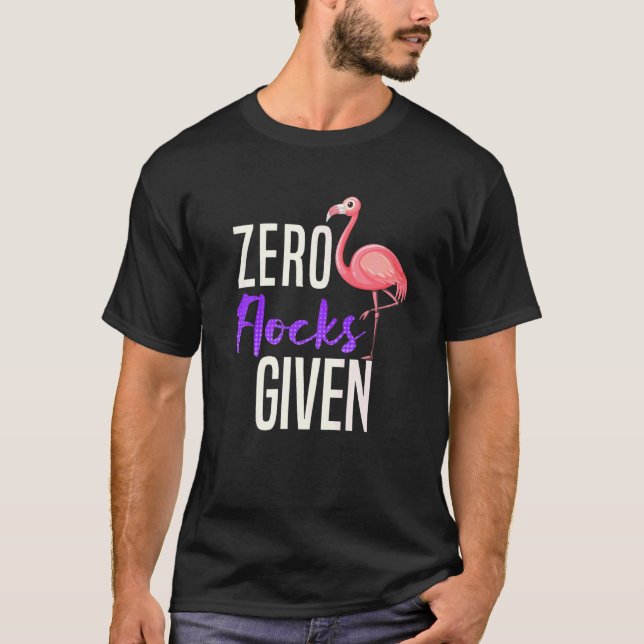 Nollflockar med Flamingo Sarcasm T Shirt (Framsida)