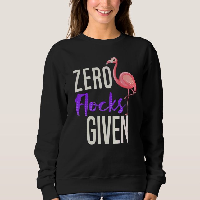 Nollflockar med Flamingo Sarcasm T Shirt (Framsida)
