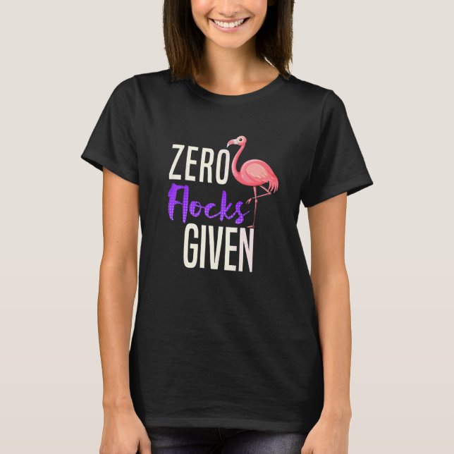 Nollflockar med Flamingo Sarcasm T Shirt (Framsida)