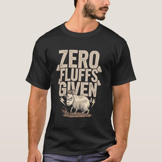 Nollfluffs som ges Arg Goat Humor T Shirt (Framsida)
