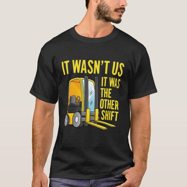 Nollformar med Forklift operator Fork Stacker Wa T Shirt (Framsida)