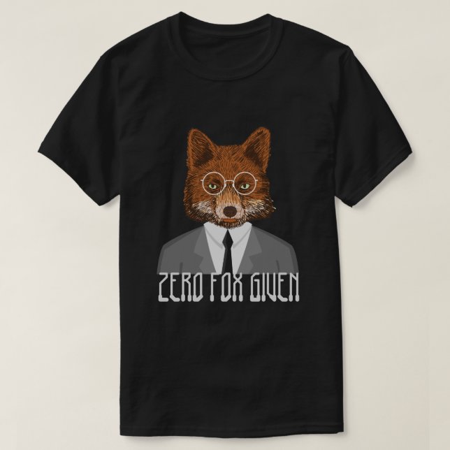 Nollfox i Kostym och glasögon T Shirt (Design framsida)