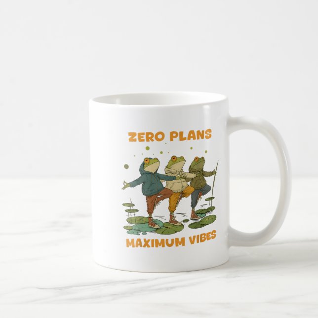 Nollplan Maximalt Vibes Funny Frog Hoodie Chill V Kaffemugg (Höger)