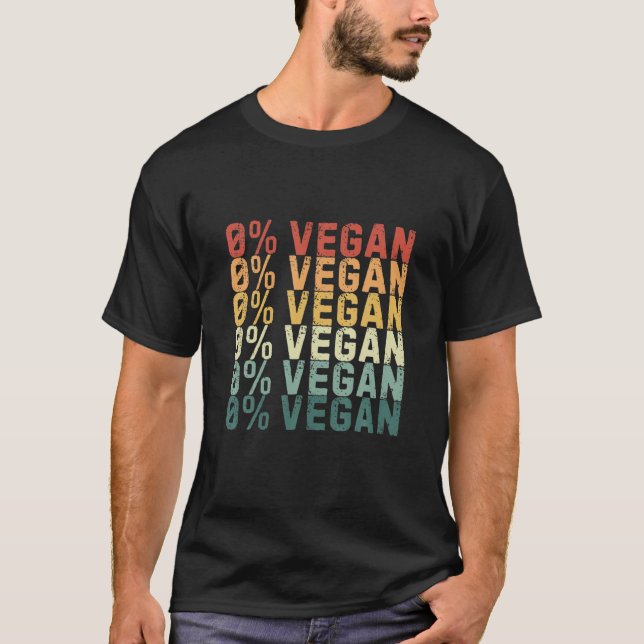 Nollprocent Vegan Funny BBQ Carnivore Kött Eater T Shirt (Framsida)