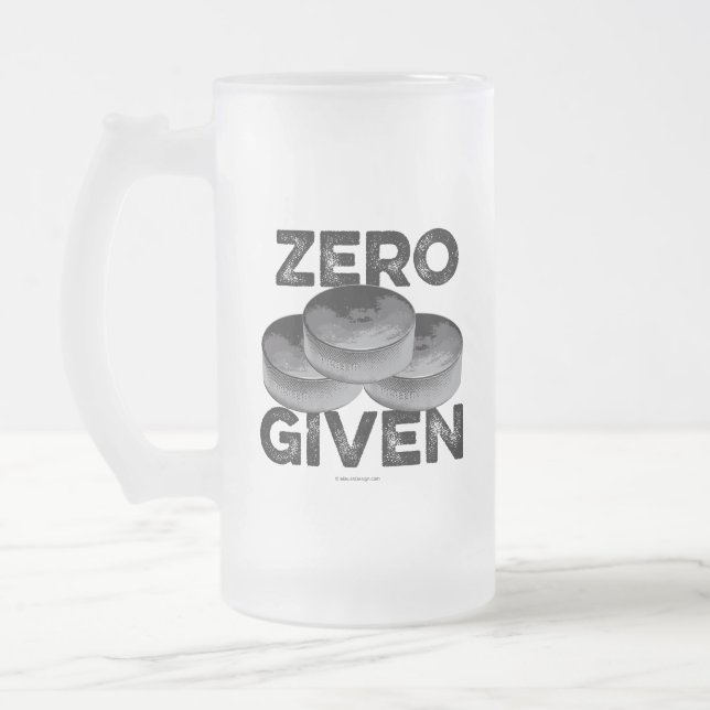 Nollskinn (hockey), skalat glas (Mugg) Frostat Ölglas (Vänster)