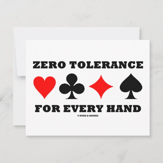 Nolltolerans för varje hand (Framsida)