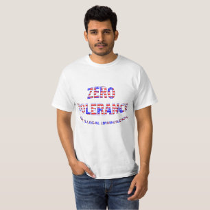 Nolltolerans mot olaglig invandring T-sjöfart T Shirt