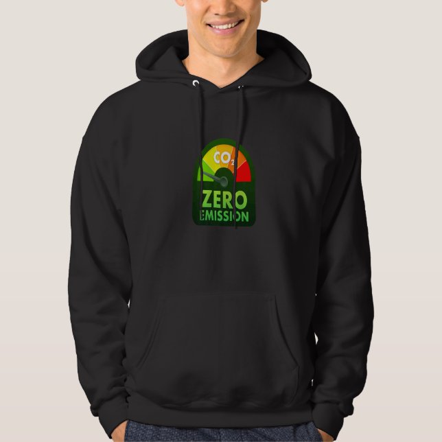 Nollutsläpp Ägare   Elbil Kör Framtiden Hoodie (Framsida)