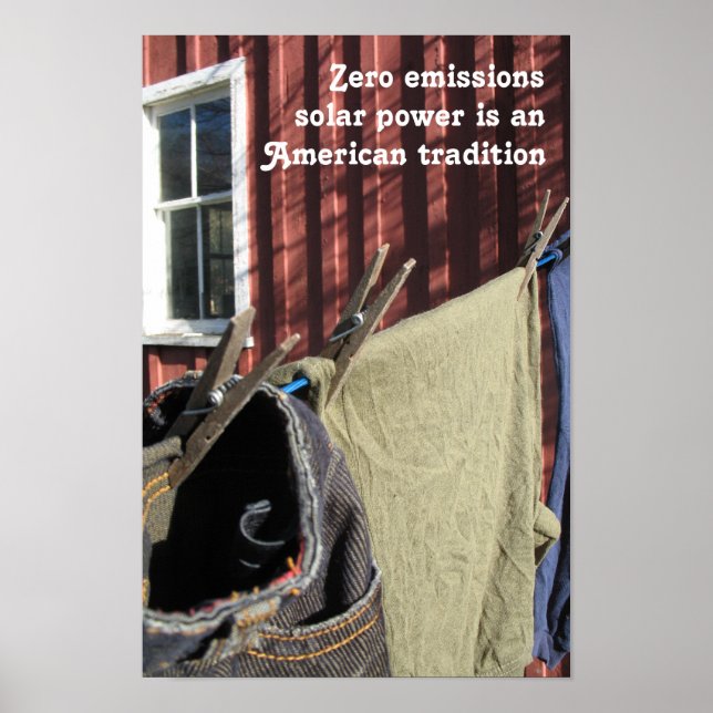 Nollutsläpp är en amerikansk tradition poster (Framsidan)