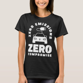 Nollutsläpp Noll Kompromisser Batteri El Ve T Shirt