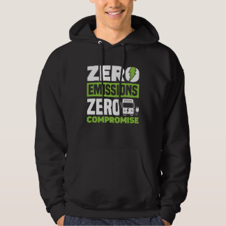 Nollutsläpp Noll Kompromisser Batteri Elfordon Hoodie
