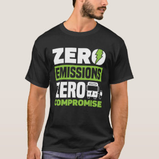 Nollutsläpp Noll Kompromisser Batteri Elfordon T Shirt