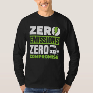 Nollutsläpp Noll Kompromisser Batteri Elfordon T Shirt