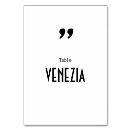 Nom de table Apostrophe Bordsnummer