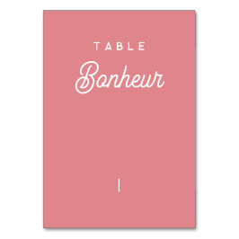 Nom de table Colorus - Rose Bordsnummer