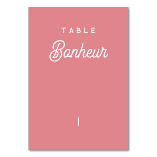 Nom de table Colorus - Rose Bordsnummer