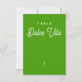 Nom de table - Colorus - Vert Citron Tack Kort